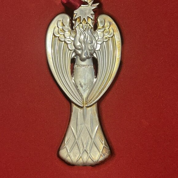 Waterford 2011 2013 Silver Angel Christmas Ornaments In Box Lot of 2 - Picture 5 of 10